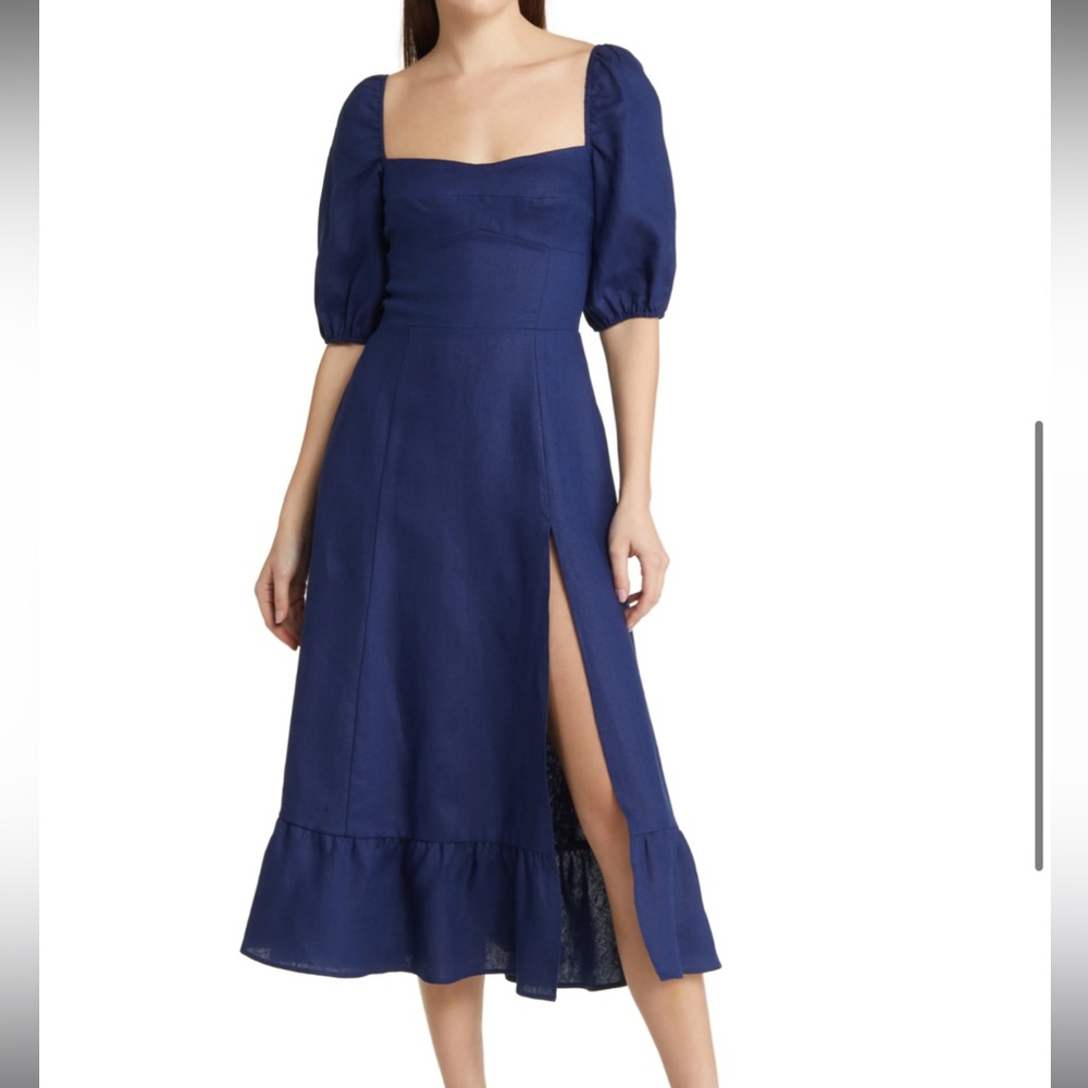 Reformation Belgium Linen Midi Dress
